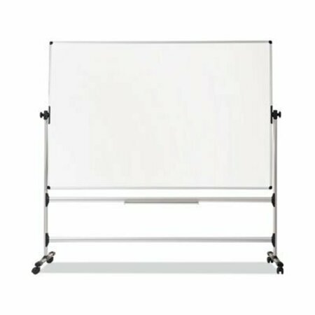 BI-SILQUE MasterVisi, Earth Silver Easy Clean Revolver Dry Erase Board, 48x70, White, Steel Frame RQR0521